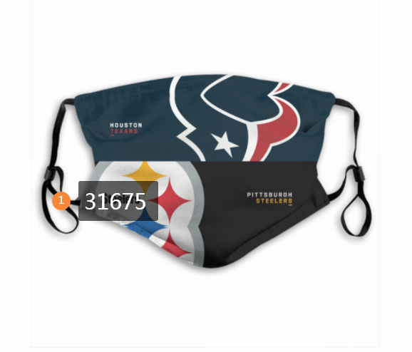 2020 NFL Pittsburgh Steelers 26044 Dust mask with filter->nfl dust mask->Sports Accessory